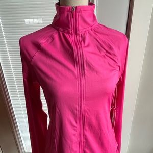 Juicy Couture SPORT, hyper pink funnel-neck track jacket